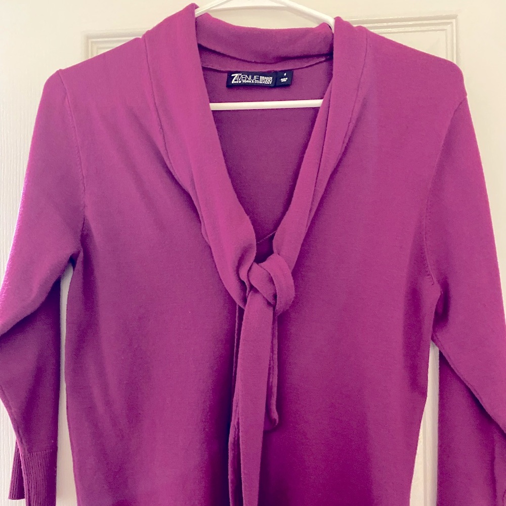 Purple Quarter Length Sleeve Sweater